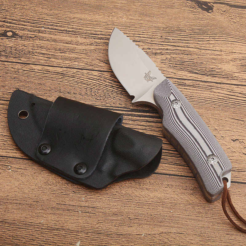 Promotion Benchmade Survival Straight Knife 8Cr13Mov Satin Drop Point Blade Full Tang Micarta Handle Outdoor Camping Hiking Fixed Blade Knives with Kydex
Promotion Benchmade Survival Straight Knife 8Cr13Mov Satin Drop Point Blade Full Tang Micarta Handle Outdoor Camping Hiking Fixed Blade Knives with Kydex