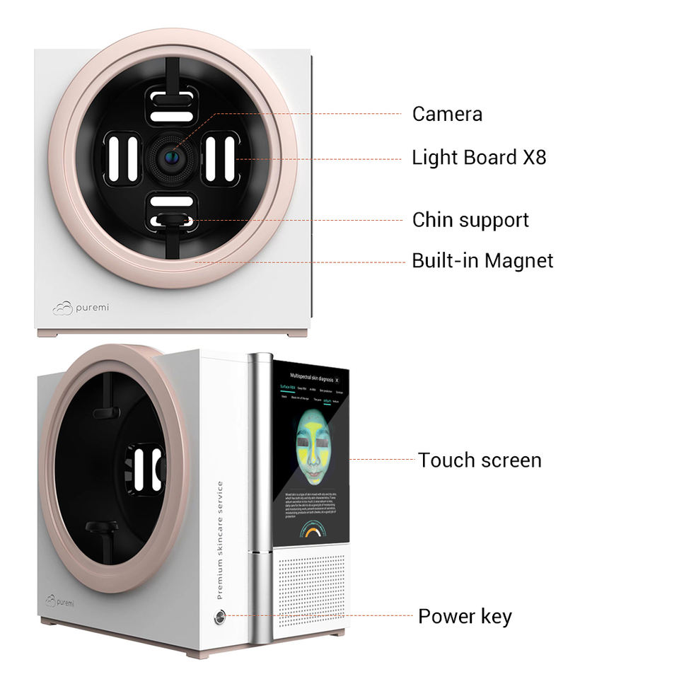 Good Skin Diagnosis System analyzer equipment facial tester scanner smart beauty magic mirror face skin analyzer ma