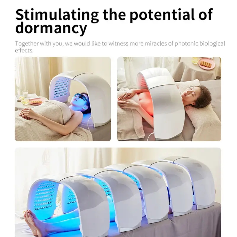Skin Care Tools Beauty Ems Facial Massager Led Light Therapy Skin Whitening Laser Pdt Facial Machine CE FDA Approved
