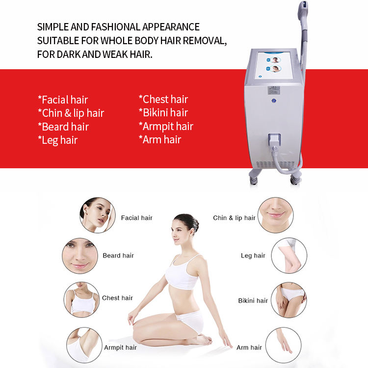 Ice cooling diode laser 755 808 1064nm/808nm diode laser hair removal machine price
