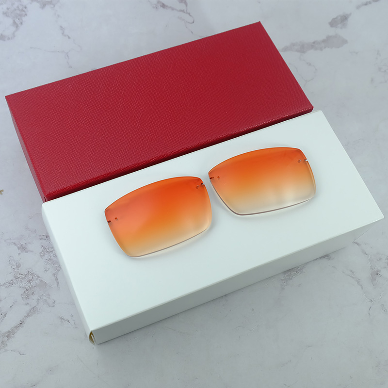 Square Lenses For Carter 012 Wood Buffalo Horn Glasses Lens Fashion Sport eyewear Only Sunglasses Lens Color Lens
