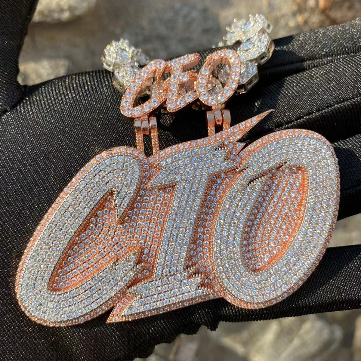 Men Women Fashion Custom Name Pendants Bling Full Iced Out CZ Letters Pendant With Free 3mm 24inch Rope Chain Cubic Zirconia Men Hip Hop Jewelry