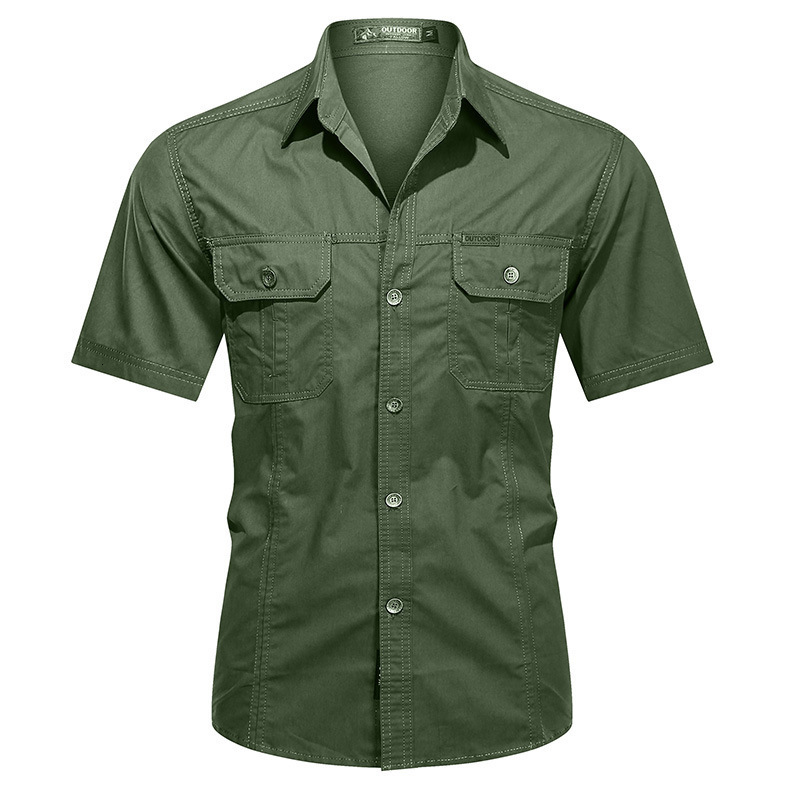 Men's Casual Shirts Summer Male Oversized Business Breathable Fashion Cotton Work Cargo Blouses Man Clothing 5XL 230221