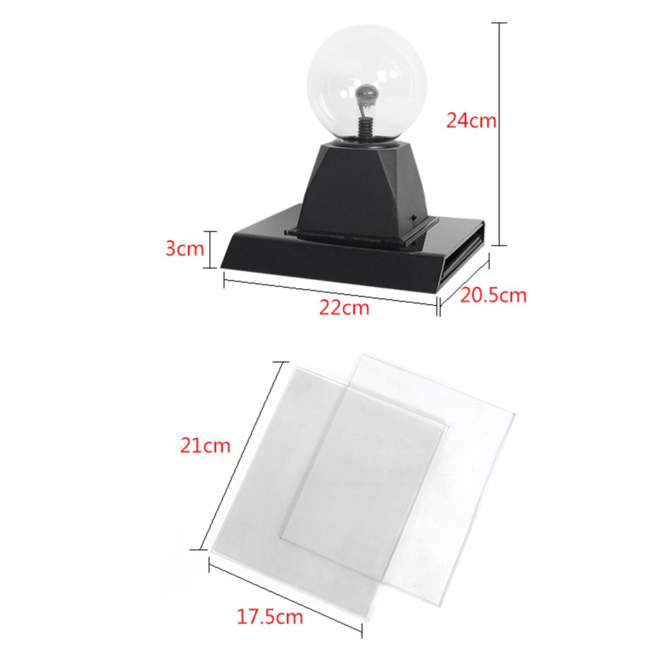 5-Inch Plasma Electric Nebula Ball with Metallic Vinyl Film - Glass Lightning Globe for Home Decor & Vehicle Solar Film Test MO-628JDQ