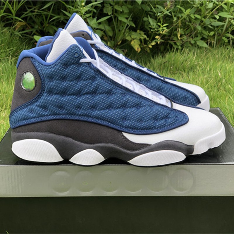 Jumpman 13 Flint Mens Designer Basketball Shoes Original Quality 13s XIII Navy Flint Grey-White-University Blue Sports Sneakers Size US7-13
Jumpman 13 Flint Mens Designer Basketball Shoes Original Quality 13s XIII Navy Flint Grey-White-University Blue Sports Sneakers Size US7-13