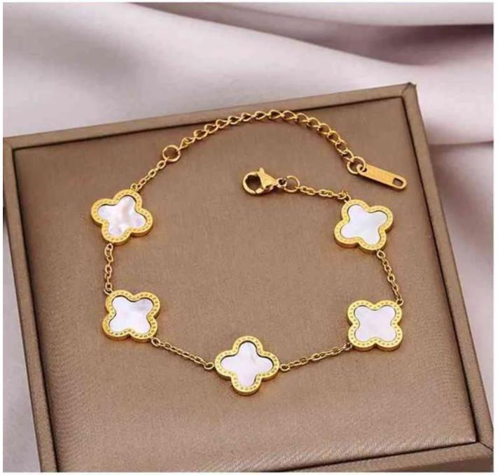 Tennis Fashion Designer Gold Women Five-Flower Bracelet Titanium Van Steel 14K Multicolor Cleef Bracelets
Tennis Fashion Designer Gold Women Five-Flower Bracelet Titanium Van Steel 14K Multicolor Cleef Bracelets
