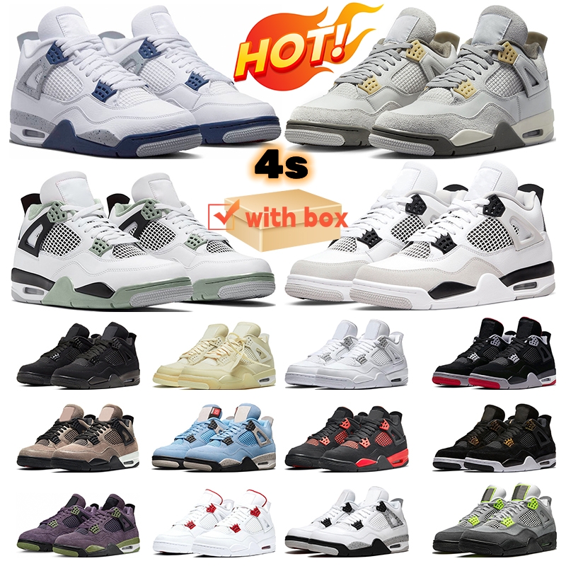 With Box Men 4 Basketball Shoes 4s Women Sneakers Photon Dust Violet Ore Midnight Navy Black Cat Sail Oil Green Fire Red jumpman 4 sports trainers, #28
With Box Men 4 Basketball Shoes 4s Women Sneakers Photon Dust Violet Ore Midnight Navy Black Cat Sail Oil Green Fire Red jumpman 4 sports trainers, #28