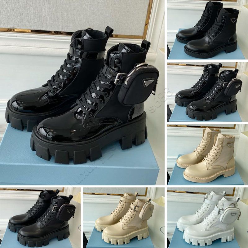 With Box Prad Designer Men Women Boots Monolith shiny Detachable Nylon Pouch Combat Shoes nylon Hailf Outdoor Thick Bottom Mid-length Boo vR, Color 1
With Box Prad Designer Men Women Boots Monolith shiny Detachable Nylon Pouch Combat Shoes nylon Hailf Outdoor Thick Bottom Mid-length Boo vR, Color 1