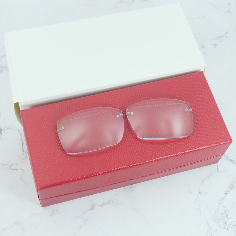 Square Lenses For Carter 012 Wood Buffalo Horn Glasses Lens Fashion Sport eyewear Only Sunglasses Lens Color Lens
