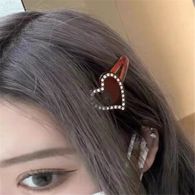 Girl Metal Hair Clip Women Love Diamond Setting Letter Barrettes Bangs Clip Fashion Hair Accessories