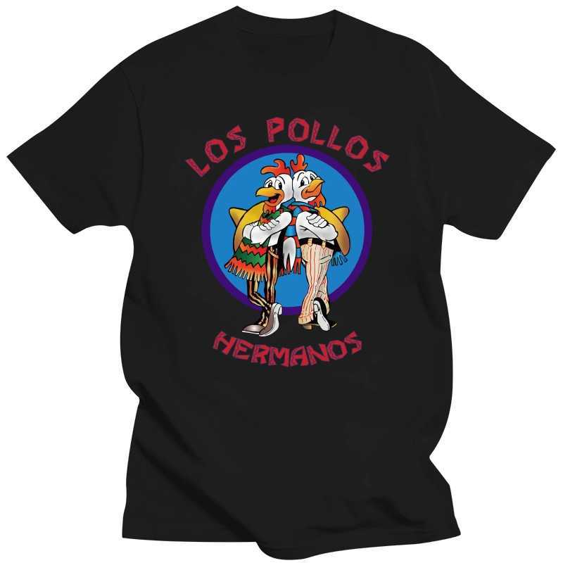 Men's T-Shirts Men's high quality t-shirt100%cotton Breaking Bad LOS POLLOS Chicken Brothers printed casual funny tshirt male tee shirts L23
