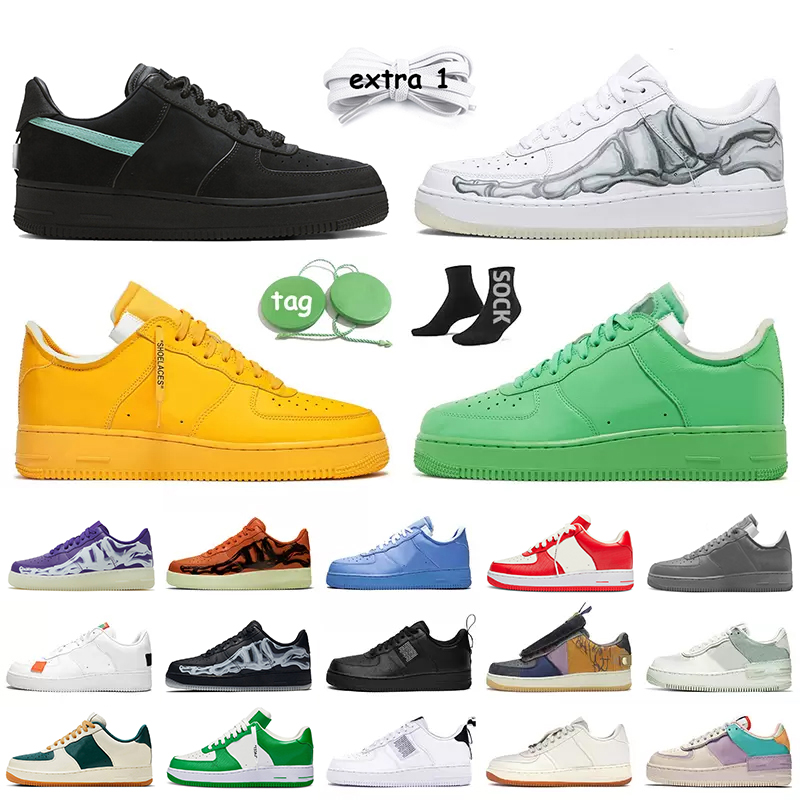 Wholesale Women Mens Running Shoes Tiffany Skeleton White Black Goost Grey University Gold Green Spark Low Panda Utility LX UV Reactive Light Bone Trainers Sneakers, B33 valentine's day love letter 36-40