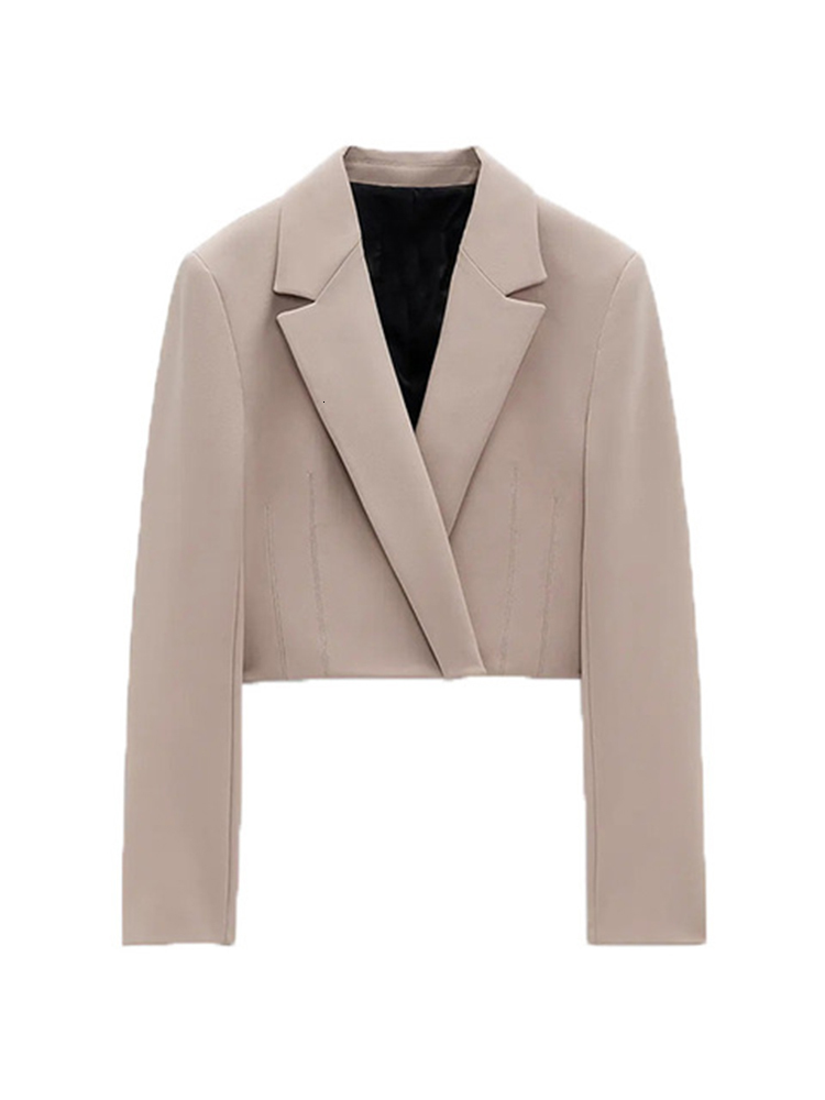 Two Piece Dress Stylish Elegant Skirt Suits Women Fashion 2 Buttons Cropped Blazer Side Split Mini Skirts Female Chic Sets 230222