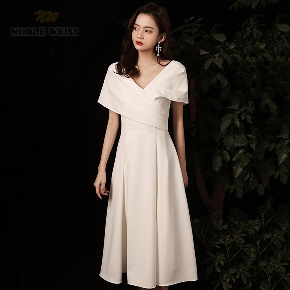 Party Dresses Prom Dress V-Neck Tea-Length A-Line Sexy Prom Dress Vestidos De Fiesta Prom Dresses 230222