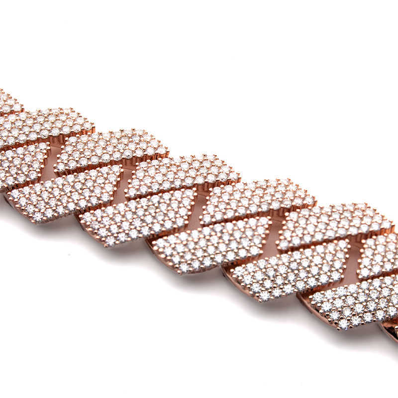 Heavy Mens Chains Hip Hop Jewelry Iced Out S925 Sterling Silver Jumbo Moissanite Cuban Necklace Chain