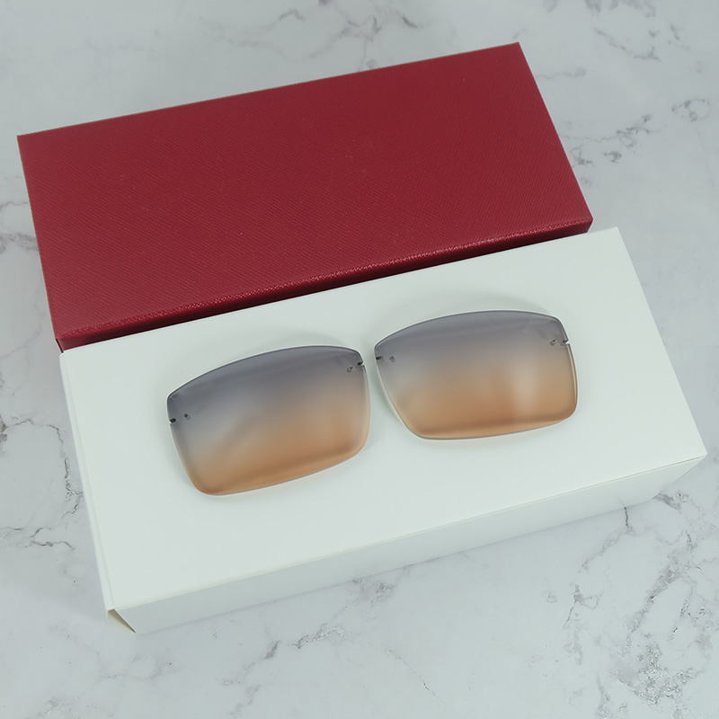 Square Lenses For Carter 012 Wood Buffalo Horn Glasses Lens Fashion Sport eyewear Only Sunglasses Lens Color Lens