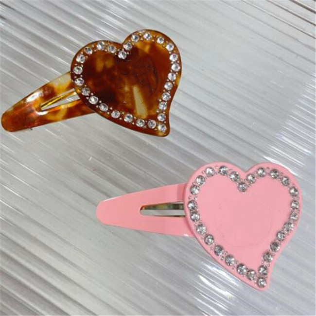 Girl Metal Hair Clip Women Love Diamond Setting Letter Barrettes Bangs Clip Fashion Hair Accessories