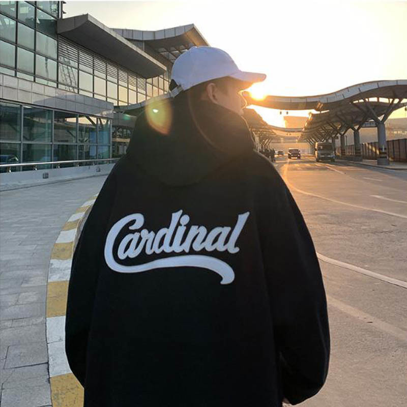 Mens Hoodies Sweatshirts Korean Fashion Winter Harajuku Letter Print Oversized Pullover Hip Hop Long Sleeve Hooded Streetwear 230222