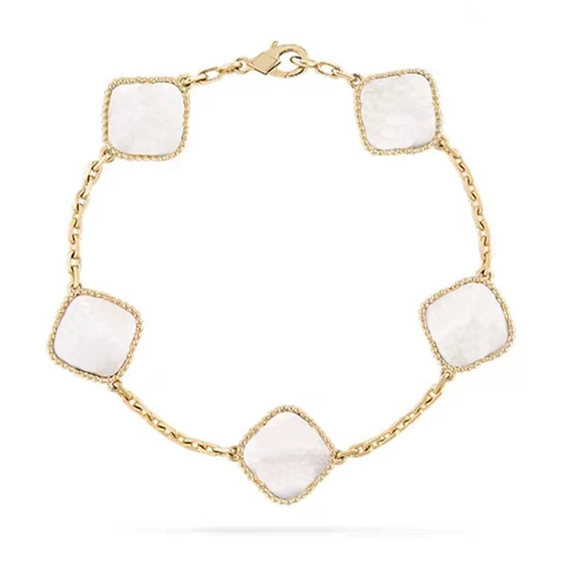 Designer Classic Lucky Clover Mother-of-pearl Black Onyx Bracelet 18K White Gold Plated Ladies and Girls Valentine's Day Mother's Day Engagement Jewelry Not Fade
Designer Classic Lucky Clover Mother-of-pearl Black Onyx Bracelet 18K White Gold Plated Ladies and Girls Valentine's Day Mother's Day Engagement Jewelry Not Fade