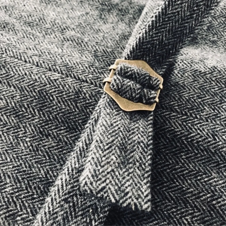 Men's Vests Suit Vest Dark Gray Tailored Collar Wedding Wool Tweed Business Waistcoat Jacket Casual Slim Fit Gilet Homme 230222