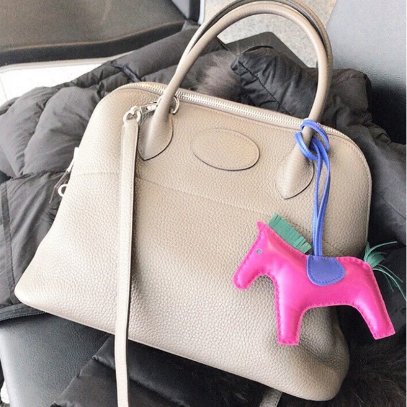 New bowling Bowler bag lychee print cowhide hand bill of Lading shoulder oblique span shell bag for women