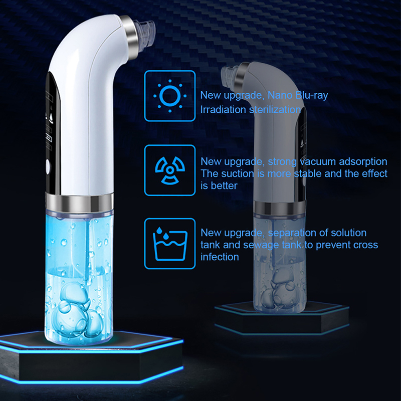 Face Care Devices Blackhead Remover Pore Vacuum Face Cleaner Electric Pimple Black Head Removal USB Rechargeable Water Cycle Cleaning Tools 230222