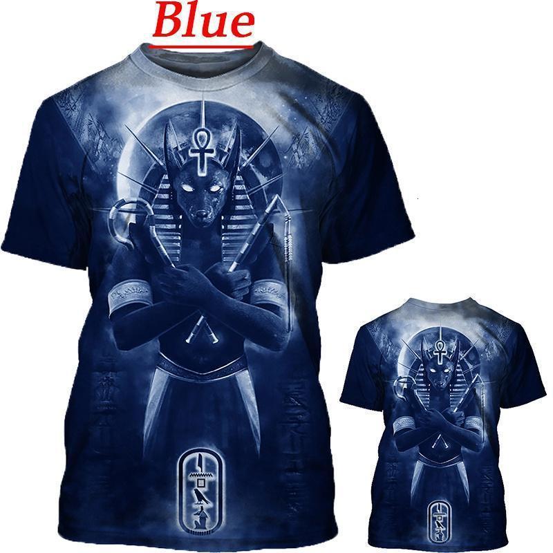Men's TShirts Summer Creative Casual T Shirts 3D Printing Retro Style Egyptian Pharaoh Short Sleeve TShirt Crew Neck Top Drop 230221