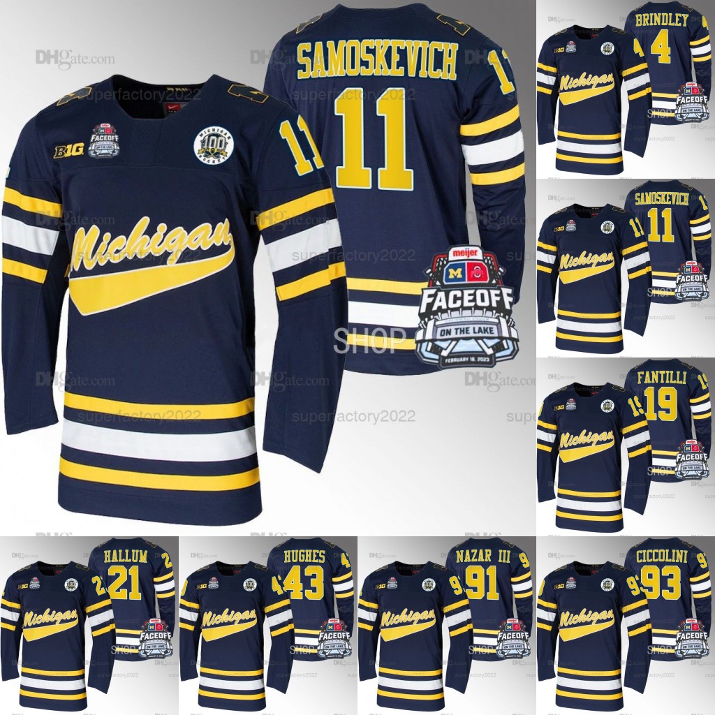 2023 Michigan Wolverines Hockey Jersey Gavin Brindley Mackie Samoskevich Adam Fantilli Jackson Hallum Luke Hughes Frank Nazar III Eric Ciccolini Mark Estapa, 21 jackson hallum
2023 Michigan Wolverines Hockey Jersey Gavin Brindley Mackie Samoskevich Adam Fantilli Jackson Hallum Luke Hughes Frank Nazar III Eric Ciccolini Mark Estapa, 21 jackson hallum