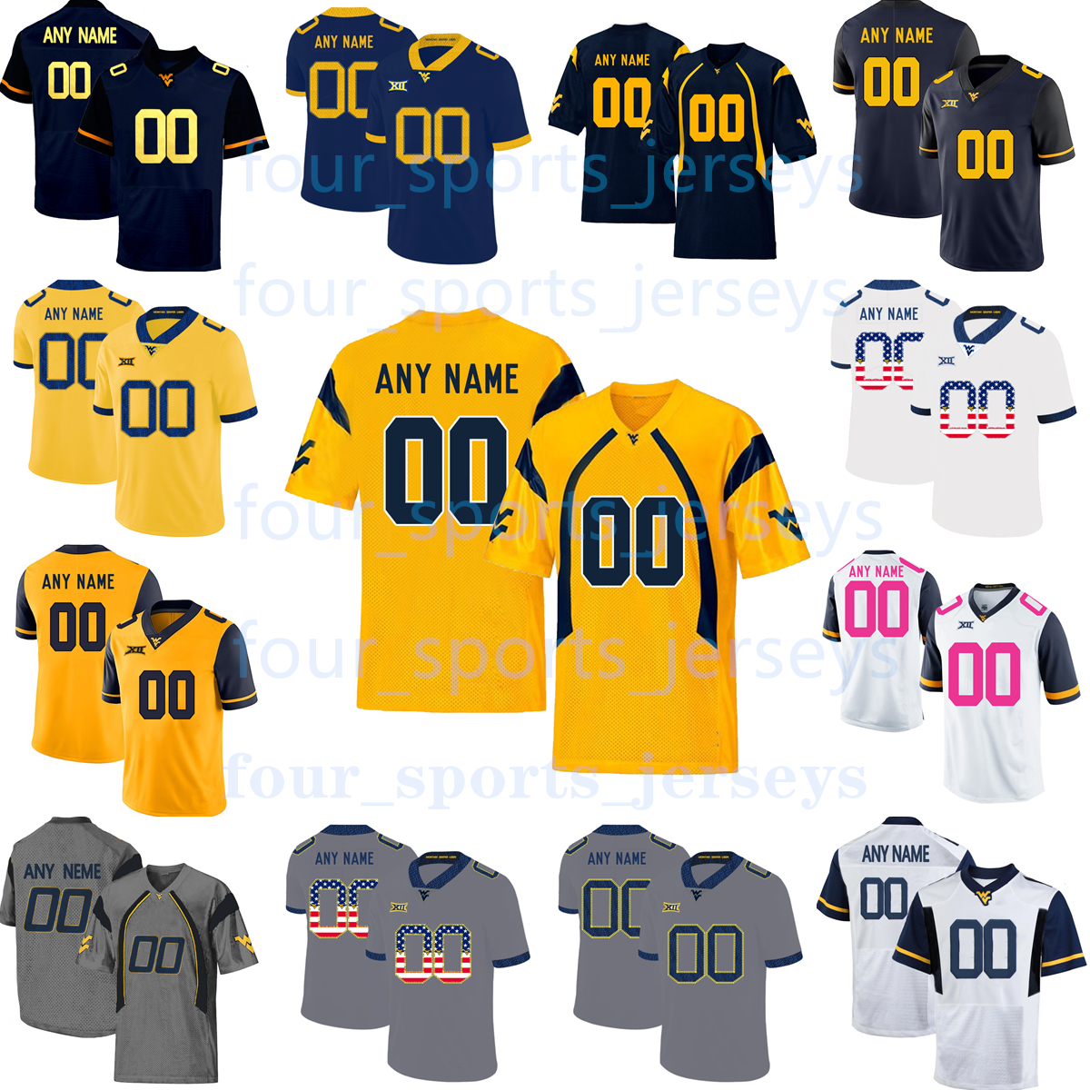 College Football jerseys Cavallaro Crist Crowder Daniels Greene Marchiol Robbins Anderson Johnson Jr Mathis ''West''Virginia''Mountaineers''