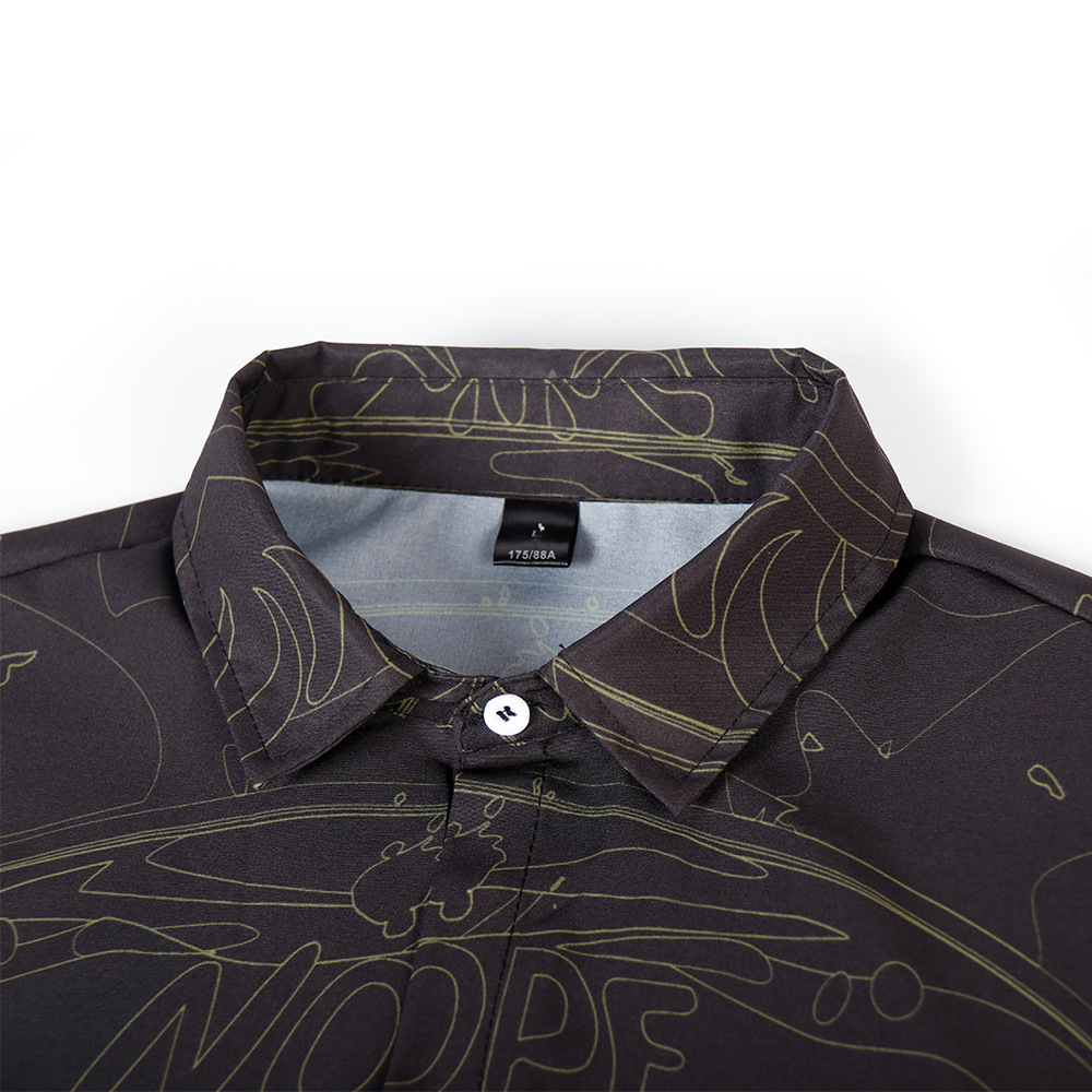 Men's Casual Shirts Cocktail Pattern 6 Digital Printing Loose Large Button Short Sleeve Top 230221