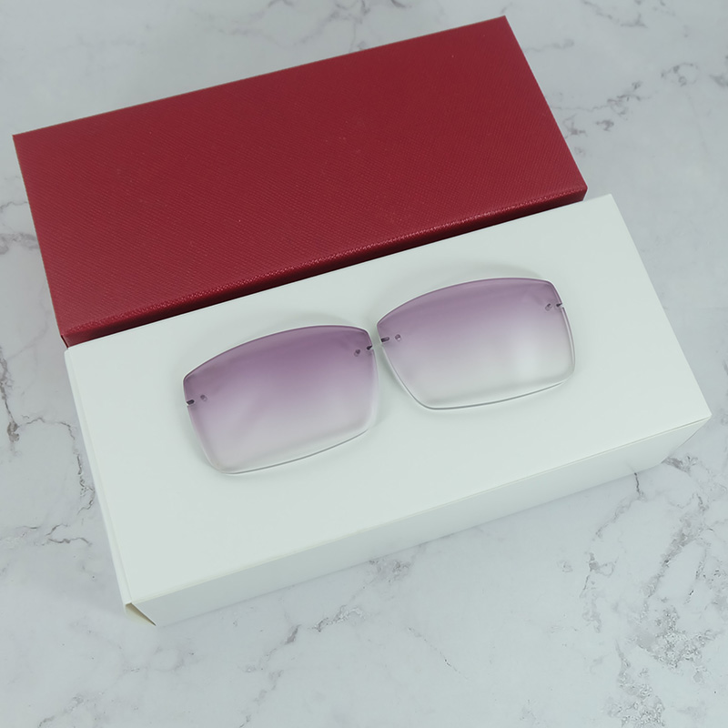 Square Lenses For Carter 012 Wood Buffalo Horn Glasses Lens Fashion Sport eyewear Only Sunglasses Lens Color Lens
