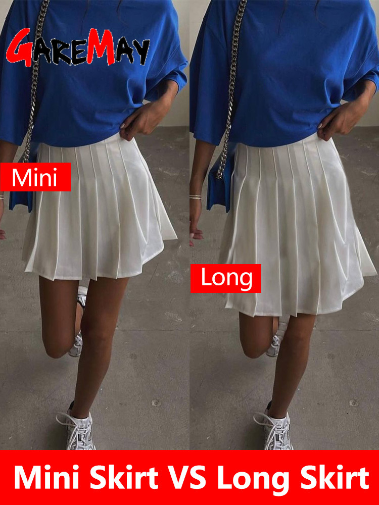 Casual Dresses Women's Short Skirt Pleated High Waist Mini Tennis Skirt with Shorts Solid Casual A Line School Summer Skirts for Women 230222