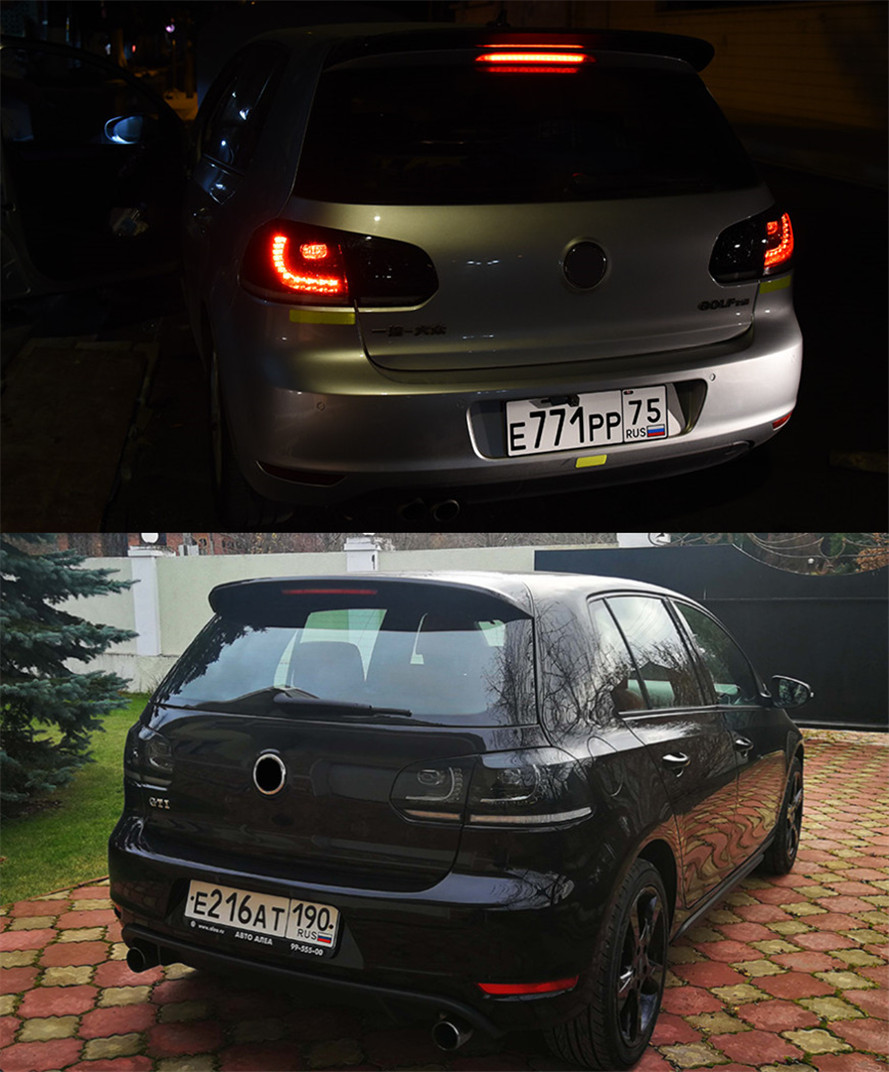 Cars Tail Lights For VW Golf 6 Golf6 MK6 R20 2009-2012 Taillights LED DRL Running Lights Fog Lights Dynamic Signal Light