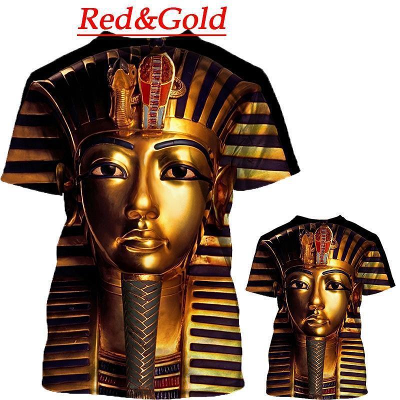 Men's TShirts Summer Creative Casual T Shirts 3D Printing Retro Style Egyptian Pharaoh Short Sleeve TShirt Crew Neck Top Drop 230221