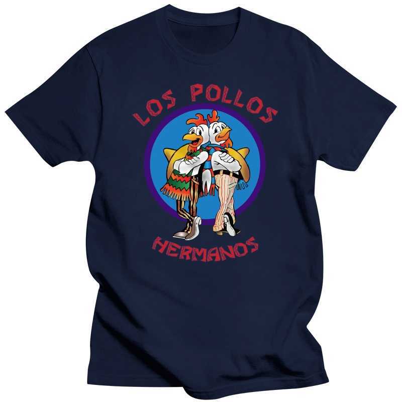Men's T-Shirts Men's high quality t-shirt100%cotton Breaking Bad LOS POLLOS Chicken Brothers printed casual funny tshirt male tee shirts L23