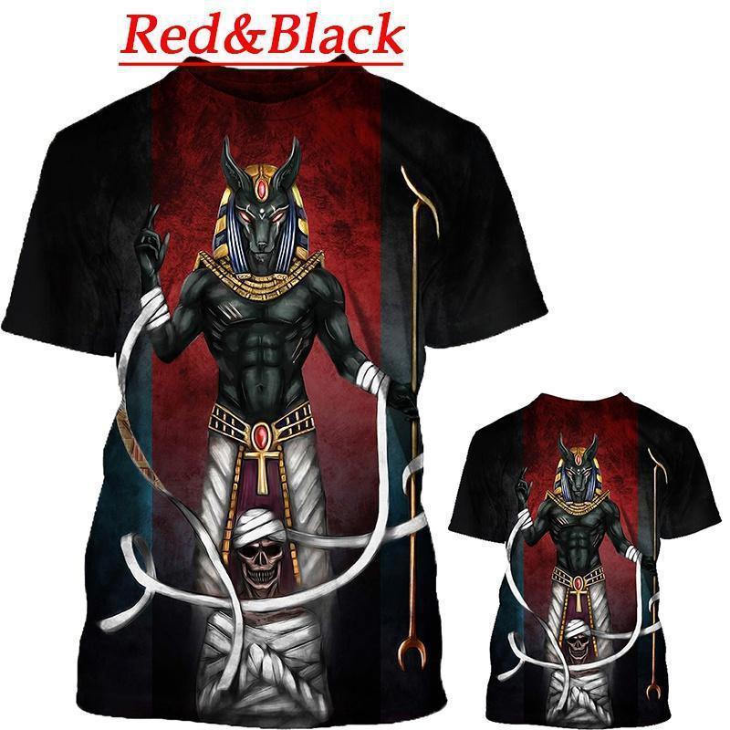 Men's TShirts Summer Creative Casual T Shirts 3D Printing Retro Style Egyptian Pharaoh Short Sleeve TShirt Crew Neck Top Drop 230221