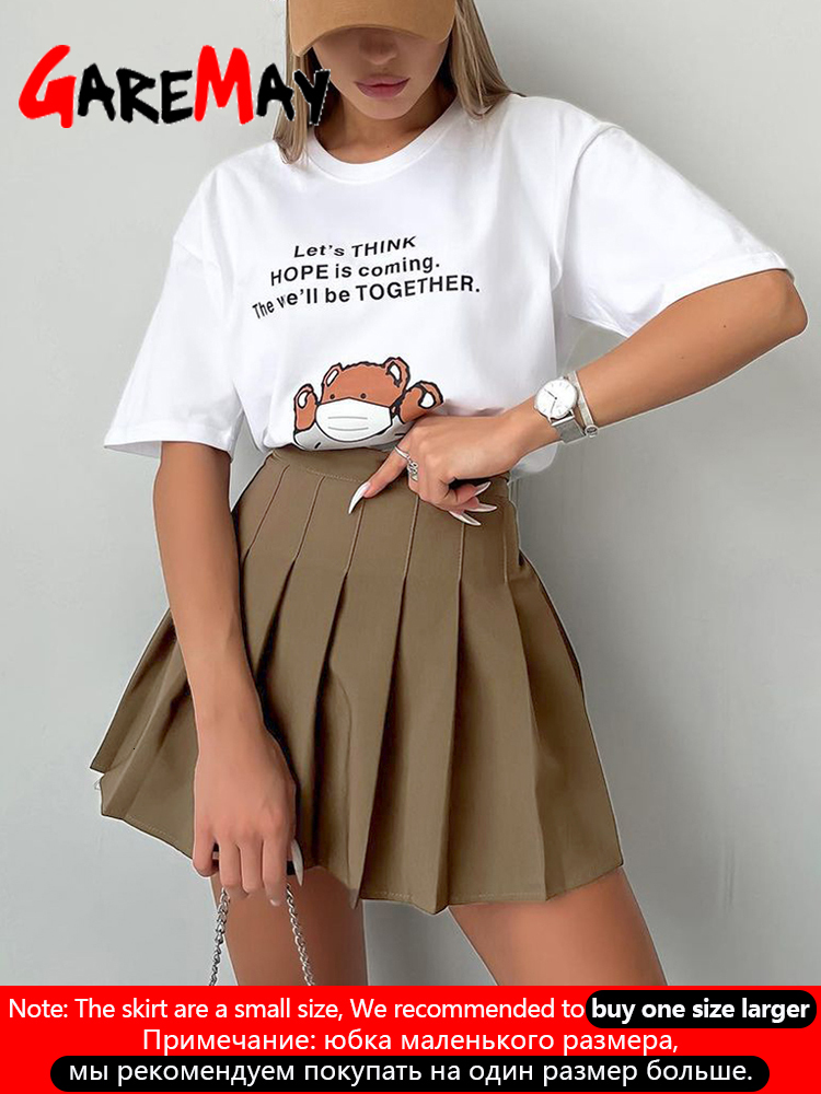 Casual Dresses Women's Short Skirt Pleated High Waist Mini Tennis Skirt with Shorts Solid Casual A Line School Summer Skirts for Women 230222
