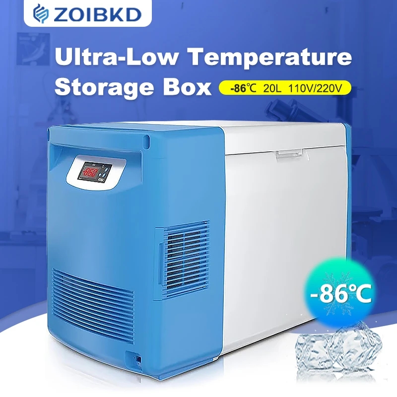 ZZKD Laboratory Equipment -86 °C (-112 °F) Refrigerator Ultra-low Temperature Storage Box Ultra Portable Freezer Lab Supplies