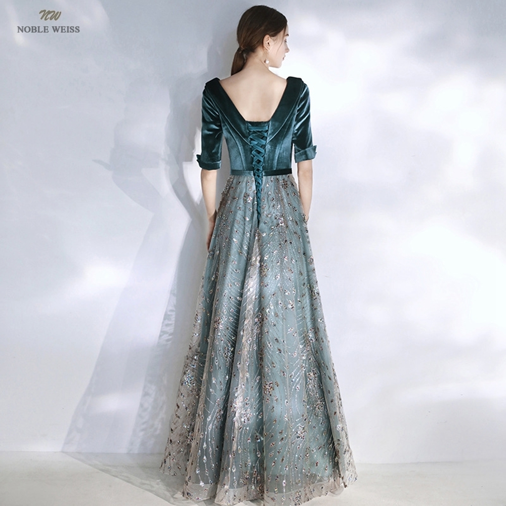 Party Dresses Prom Dresses V-Neck Floor-Length Evening Dresses Long A-Line Dresses Woman Party Night 230222