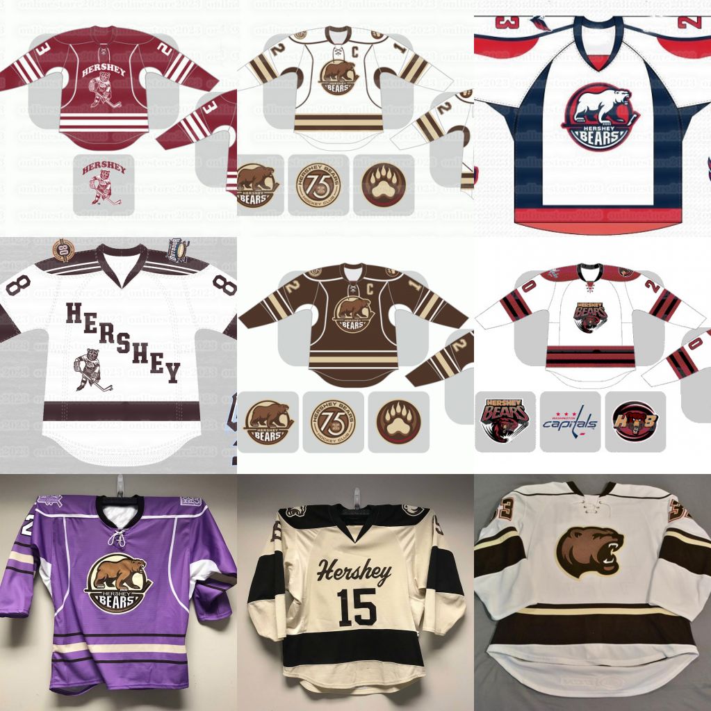 Hershey Bears Hockey Jersey AHL Garrett Pilon Tobias Geisser Alexander Alexeyev Dylan McIlrath Drake Rymsha Michal Kempny Lucas Johansen Kody Clark Jerseys, Custom
Hershey Bears Hockey Jersey AHL Garrett Pilon Tobias Geisser Alexander Alexeyev Dylan McIlrath Drake Rymsha Michal Kempny Lucas Johansen Kody Clark Jerseys, Custom