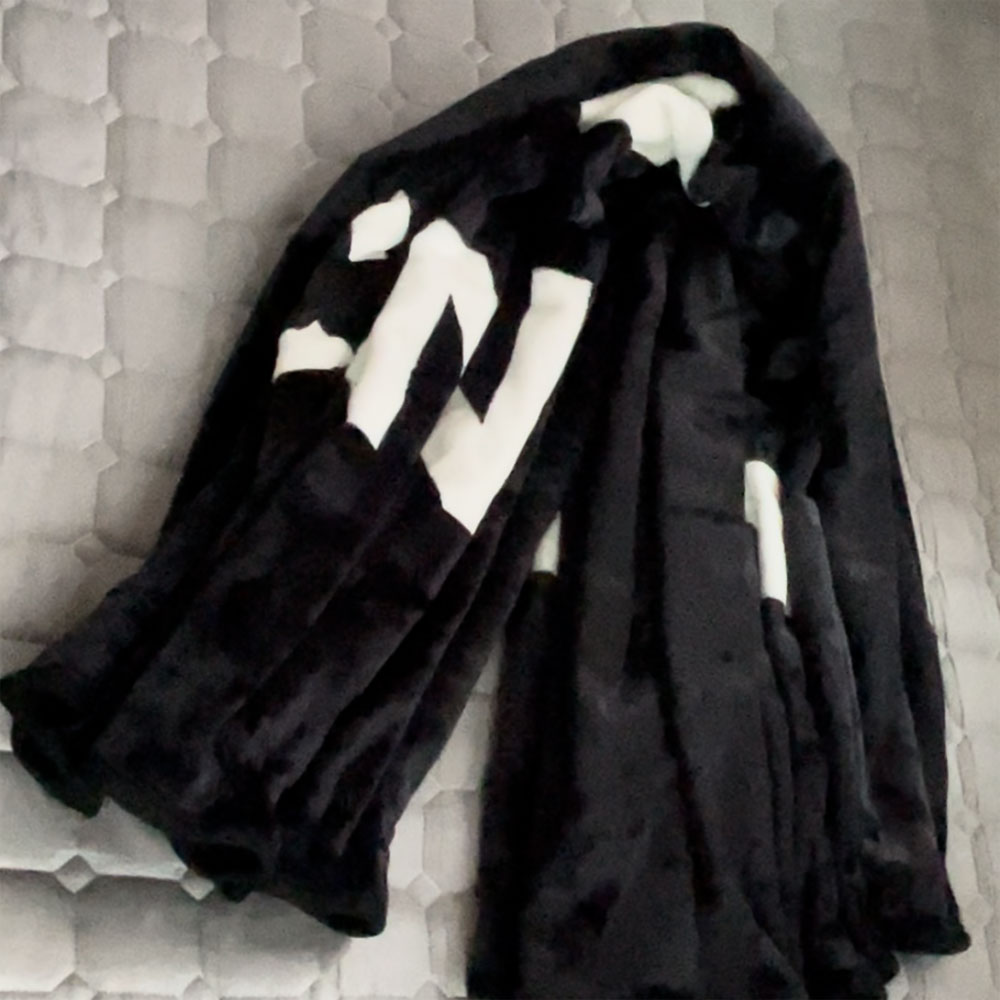 Letter Print Blanket Soft Fleece Throw for Adults Kids Cozy Sofa Travel Blanket Home Decor S25107