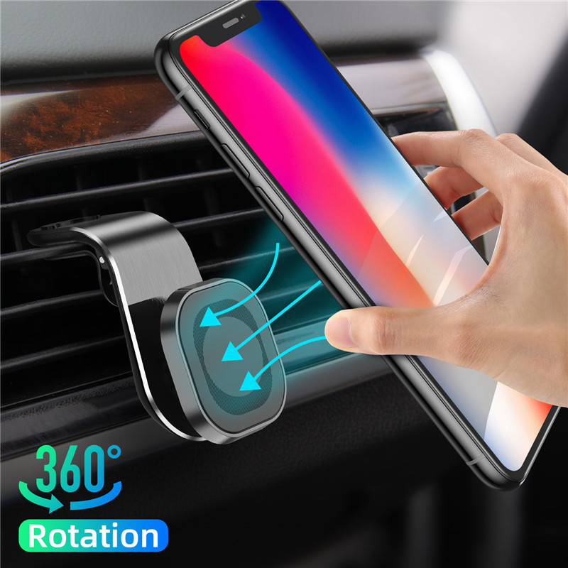 Creative New Magnetic Suction Car Mobile Phone Holder Strong 7L Navigation Car Air Outlet Phone Amount Stand