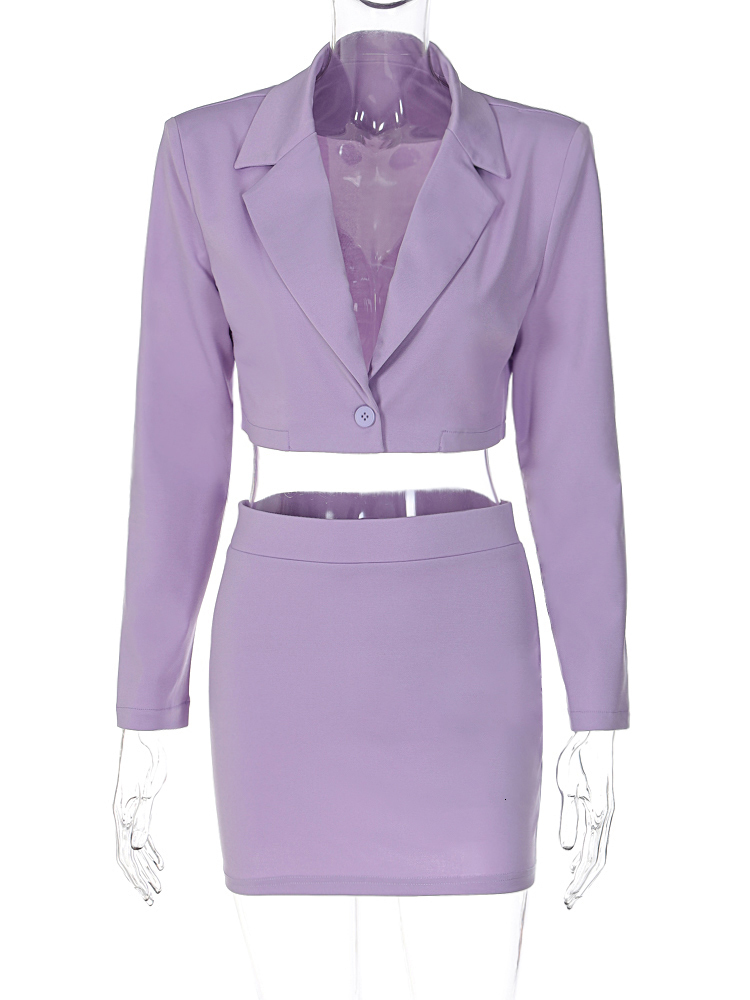 Two Piece Dress Autumn Set Women Outfits Long Sleeve Notched Collar Single Button Blazer Bodycon Mini Skirts Suit Casual Sets 230222