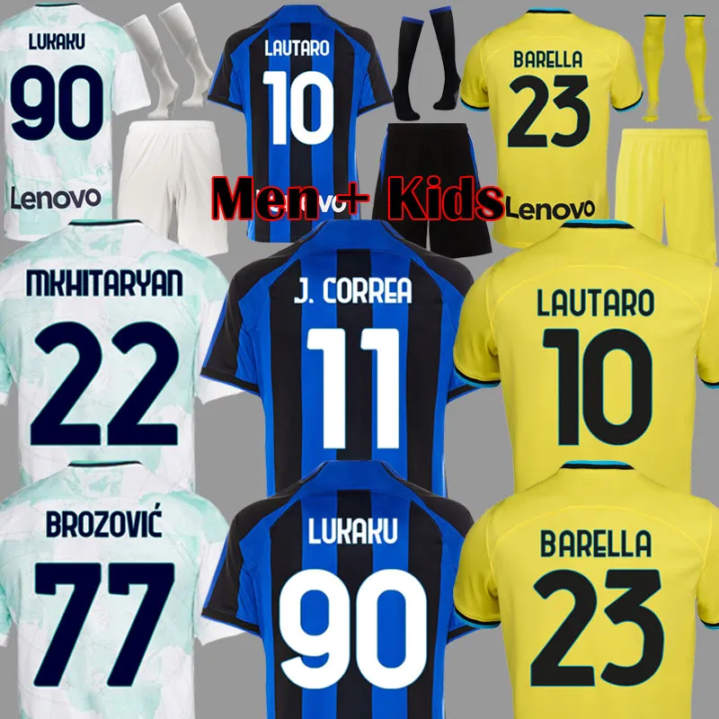 2022 2023 LUKAKU soccer jersey BARELLA INTERS DZEKO MILANS LAUTARO VIDAL J. CORREA 22 23 football shirt CALHANOGLU GAGLIARDINI Men kit Yellow 3rd Kids equpment 86549, League away
2022 2023 LUKAKU soccer jersey BARELLA INTERS DZEKO MILANS LAUTARO VIDAL J. CORREA 22 23 football shirt CALHANOGLU GAGLIARDINI Men kit Yellow 3rd Kids equpment 86549, League away