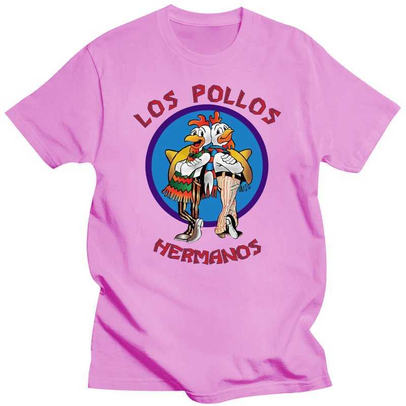 Men's T-Shirts Men's high quality t-shirt100%cotton Breaking Bad LOS POLLOS Chicken Brothers printed casual funny tshirt male tee shirts L23