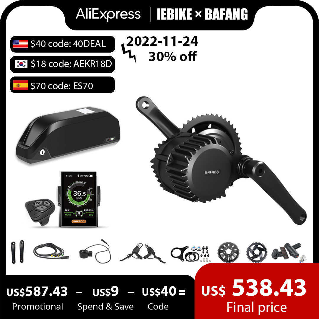 BAFANG BBSHD 1000W 52V Kit 48V 1000W Mid Drive Motor Kit Bicycle Electric Bike Conversion Kit with Battery 52V 16AH 20AH
BAFANG BBSHD 1000W 52V Kit 48V 1000W Mid Drive Motor Kit Bicycle Electric Bike Conversion Kit with Battery 52V 16AH 20AH