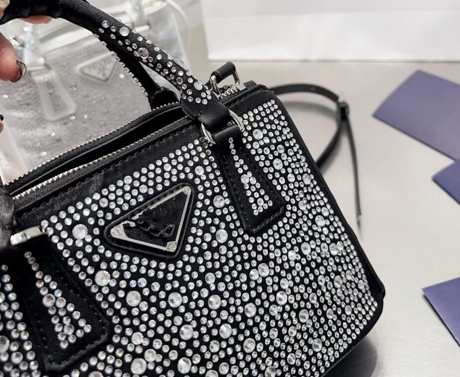 2023 Womens Crystal Diamond Studded Satin Tote Shouler Bags Crystal Embellished Satin Handbags Ladies Fashion Underarm Purses Bling, Black
2023 Womens Crystal Diamond Studded Satin Tote Shouler Bags Crystal Embellished Satin Handbags Ladies Fashion Underarm Purses Bling, Black