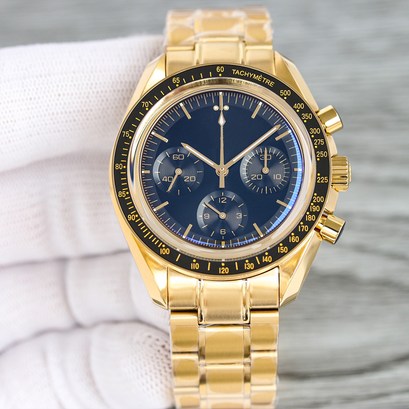 Designer Dhgates Mens Watches 44MM Automatic Mechanical Outdoor SPEEDMA Watch Gold Black Dial STER Stainless Steel Bracelet Rotatable Bezel Montre De Luxe watches, Waterproof
Designer Dhgates Mens Watches 44MM Automatic Mechanical Outdoor SPEEDMA Watch Gold Black Dial STER Stainless Steel Bracelet Rotatable Bezel Montre De Luxe watches, Waterproof