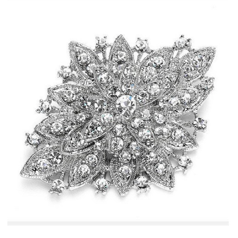 Wedding Accessories Jewelry Large Elegant Vintage Silver Sparkly Rhinestone Crystal Bridal Pin Brooch
Wedding Accessories Jewelry Large Elegant Vintage Silver Sparkly Rhinestone Crystal Bridal Pin Brooch