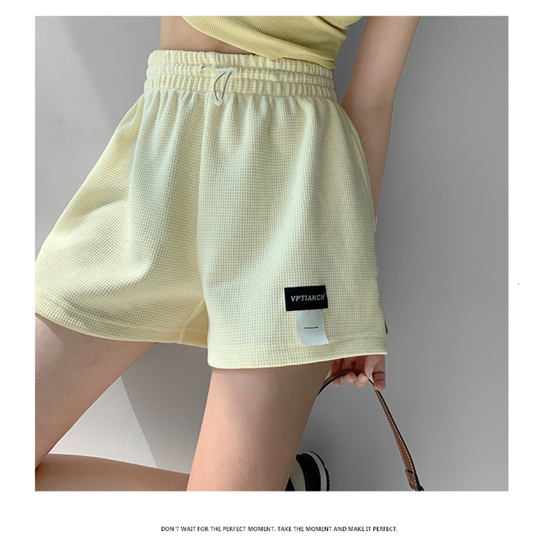 Women's Shorts 2023spring Letter Label Women Track Casual Loose High Waist Sweatshorts DrawstringWide Leg Pants Biker Woman 230222